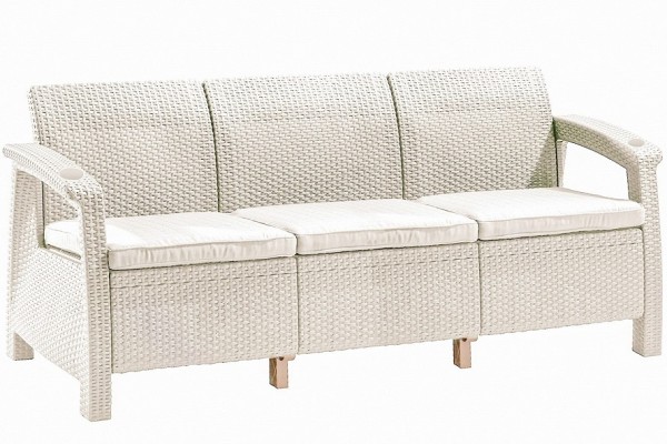 Трёхместный диван  Yalta Sofa 3 Seat белый купить в Волжском
