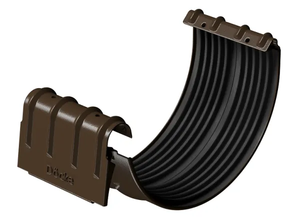 Соединитель желобов D125 Döcke STAL PREMIUM Каштан, (RAL 8017) купить в Волжском