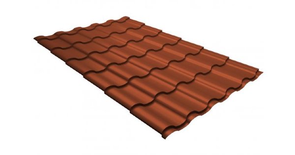 Металлочерепица кредо GL 0,5 GreenСoat Pural RR 750 кирпично-красный (RAL 8004 терракота) купить в Волжском
