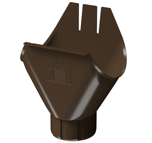 Воронка желоба D125 Döcke STAL PREMIUM Каштан, (RAL 8017) купить в Волжском