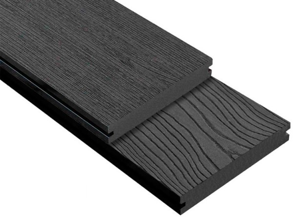 Террасная доска ДПК Outdoor 3D полнотелая STORM/OCEAN BLACK черная купить в Волжском