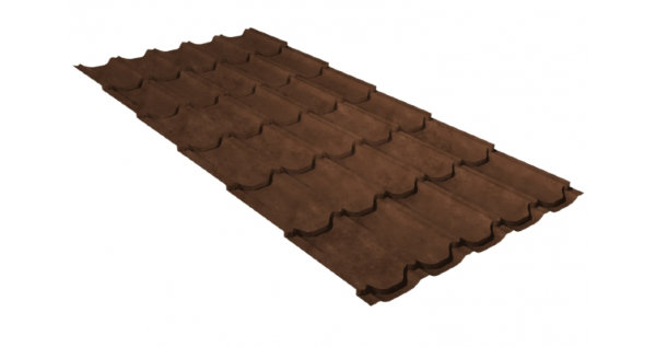 Металлочерепица квинта плюс GL 0,5 Safari Twincolor Brown купить в Волжском