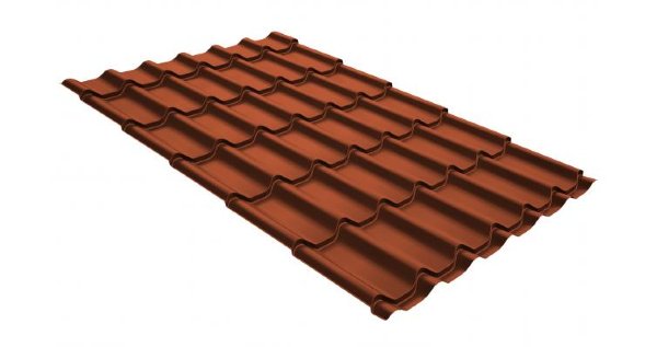 Металлочерепица классик GL 0,5 GreenCoat Pural RR 750 кирпично-красный (RAL 8004 терракота) купить в Волжском