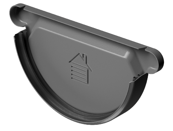 Заглушка желоба D125 Döcke STAL PREMIUM Графит, (RAL 7024) купить в Волжском