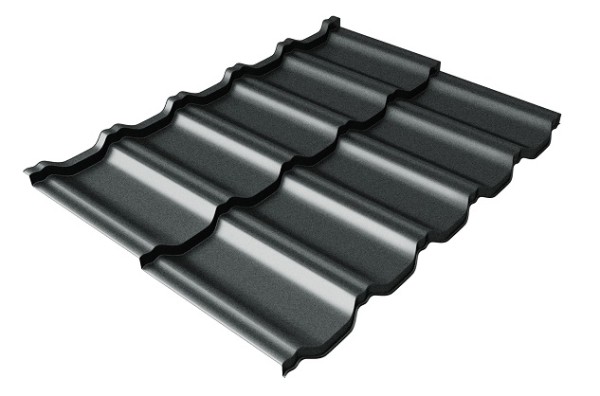 Металлочерепица модульная Квинта Uno Grand Line c 3D резом 0,5 Satin RAL 7016 антрацитово-серый купить в Волжском