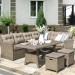 Комплект мебели AFINA плетеной из иск. ротанга AFM-307B Beige купить в Волжском