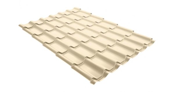 Металлочерепица классик 0,5 Satin RAL 1015 светлая слоновая кость купить в Волжском