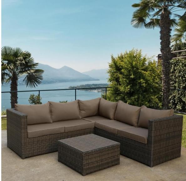 Комплект мебели AFINA плетеной из иск. ротанга YR825A Brown/Beige купить в Волжском