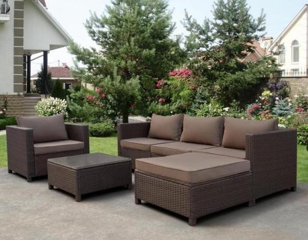 Комплект мебели AFINA плетеной из иск. ротанга YR821A Brown/Beige купить в Волжском