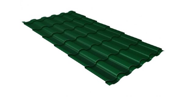 Металлочерепица кредо 0,5 Satin RAL 6005 зеленый мох купить в Волжском