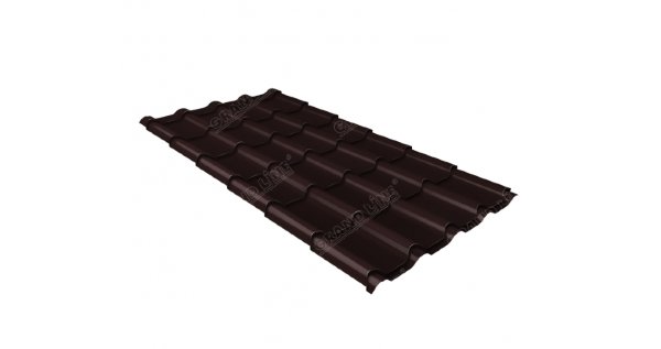 Металлочерепица камея GL 0,5 Quarzit RAL 8017 Metallic купить в Волжском