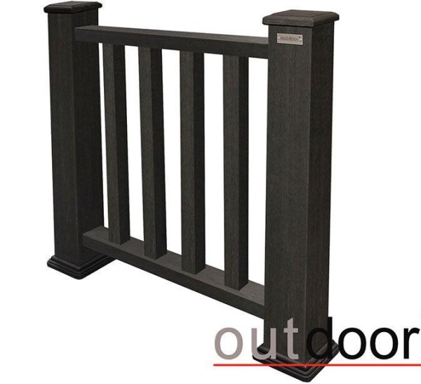 Ограждение из ДПК Outdoor Классик 3D STORM чёрный купить в Волжском