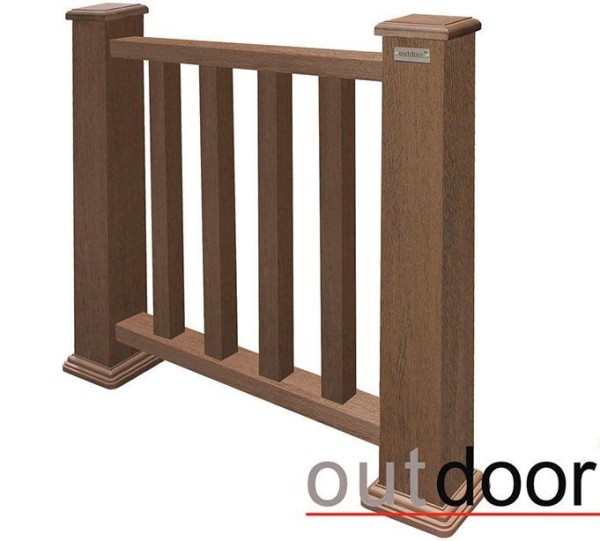 Ограждение из ДПК Outdoor Классик 3D STORM коричневый микс купить в Волжском