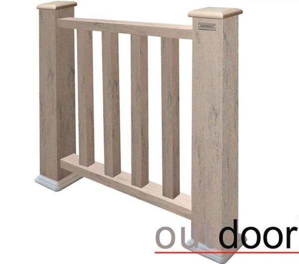Ограждение из ДПК Outdoor Классик 3D STORM серый микс купить в Волжском