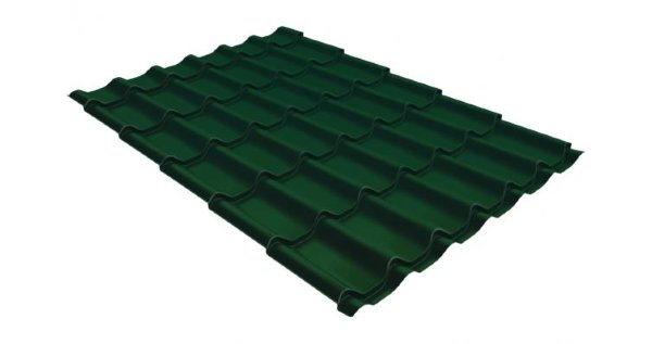 Металлочерепица классик 0,5 Satin RAL 6005 зеленый мох купить в Волжском