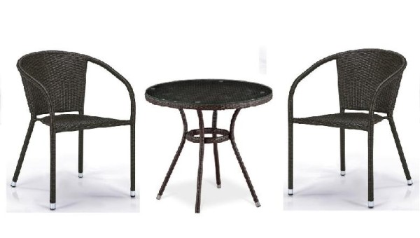 Комплект плетеной мебели AFINA из иск. ротанга Асоль-7 T282ANT/Y137C-W53 Brown 2Pcs купить в Волжском