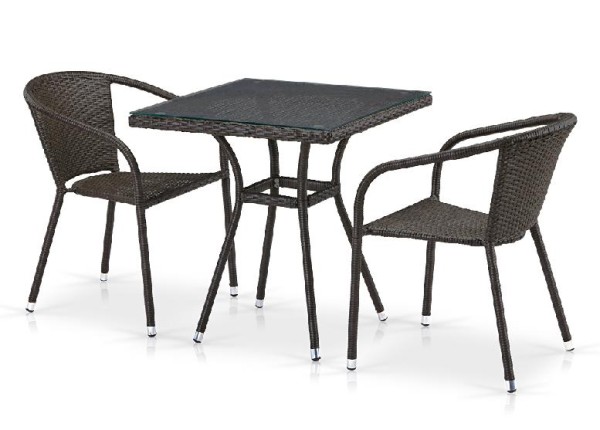 Комплект плетеной мебели AFINA из иск. ротанга T282BNT/Y137C-W53 Brown 2Pcs купить в Волжском