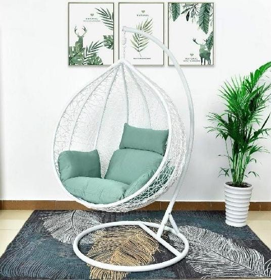 Кресло Подвесное из искусственного ротанга AFM-168A-XL White/Green купить в Волжском