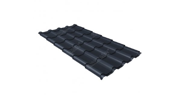 Металлочерепица камея 0,5 Satin RAL 7024 мокрый асфальт купить в Волжском