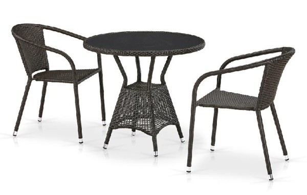 Комплект плетеной мебели AFINA из иск. ротанга T707ANS/Y137C-W53 Brown 2Pcs купить в Волжском