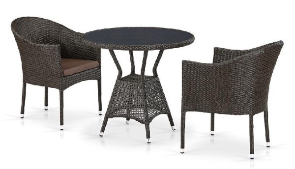 Комплект плетеной мебели AFINA из иск. ротанга T707ANS/Y350-W53 Brown 2Pcs купить в Волжском