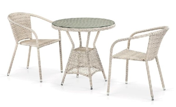 Комплект плетеной мебели AFINA из иск. ротанга T705ANT/Y137C-W85 Latte 2Pcs купить в Волжском