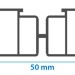 Лага алюминиевая KRONEX 50x25x3000 мм несущая купить в Волжском