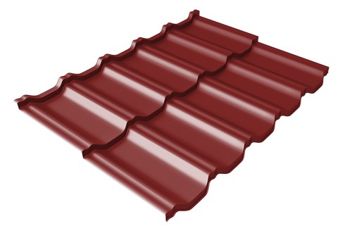 Металлочерепица модульная Квинта Uno Grand Line c 3D резом 0,5 Satin RAL 3011 коричнево-красный купить в Волжском