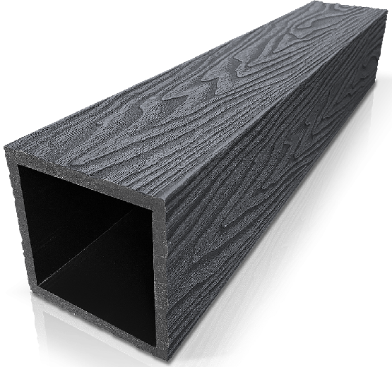 Столб ДПК 3D GardenParkett фактура дерева Графит купить в Волжском
