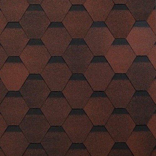 Гибкая черепица Shinglas, коллекция Оптима – Красный купить в Волжском