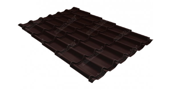 Металлочерепица классик GL 0,5 Quarzit RAL 8017 шоколад Metallic купить в Волжском