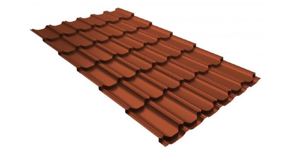 Металлочерепица квинта плюс 0,5 GreenCoat Pural RR 750 кирпично-красный (RAL 8004 терракота) купить в Волжском